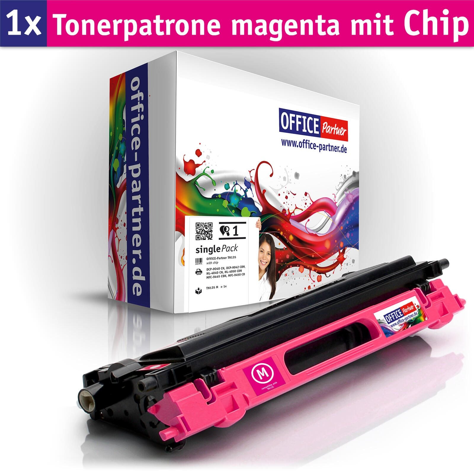 OFFICE-Partner Premium Toner alternativ zu Brother TN135 M - magenta OFFICE-Partner Premium Toner alternativ zu Brother TN135 M - magenta